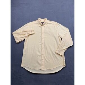 Vineyard Vines Whale Shirt Cotton Oxford Coastal Preppy Butter Yellow Size M